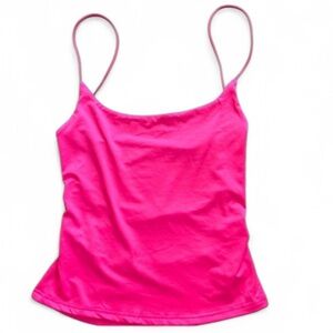 SHEIN BAE  Hot Pink Backless Lace Up Top with Spaghetti Straps